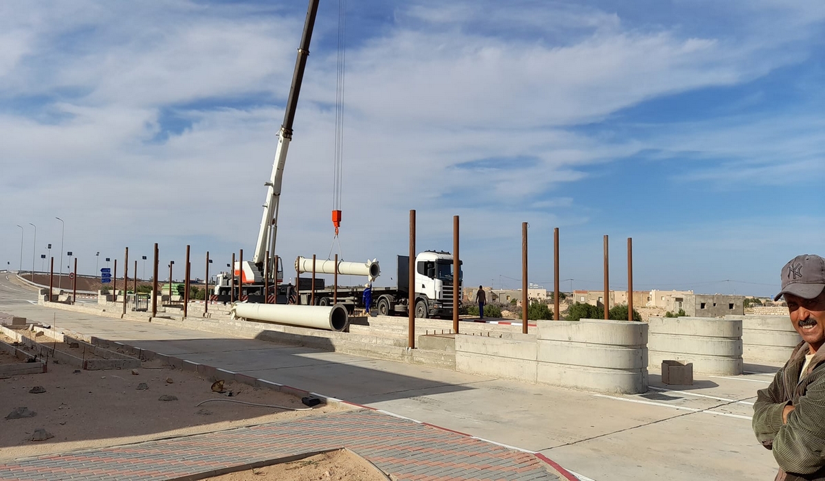 Début des travaux de la station d'extraction de Ghariba