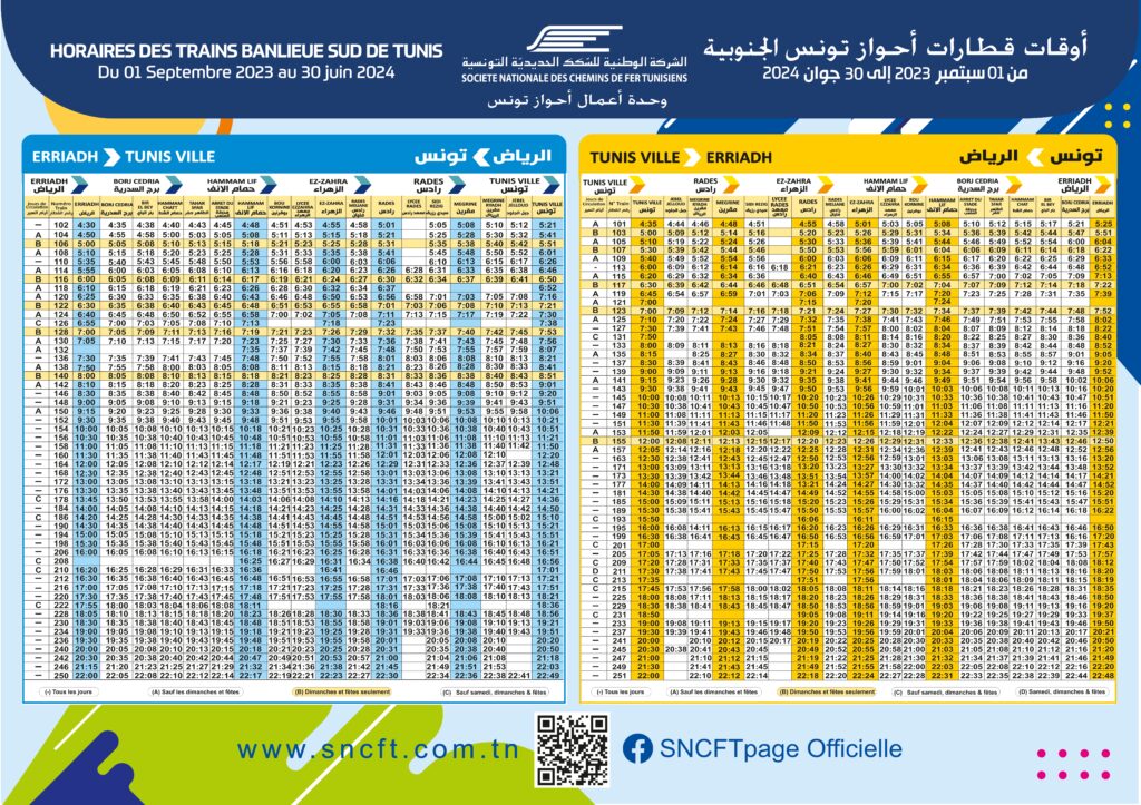 توقيت قطارات الضاحية الجنوبية