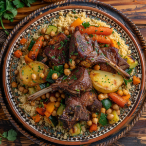 Couscous Tunisien aux Côtelettes d’Agneau