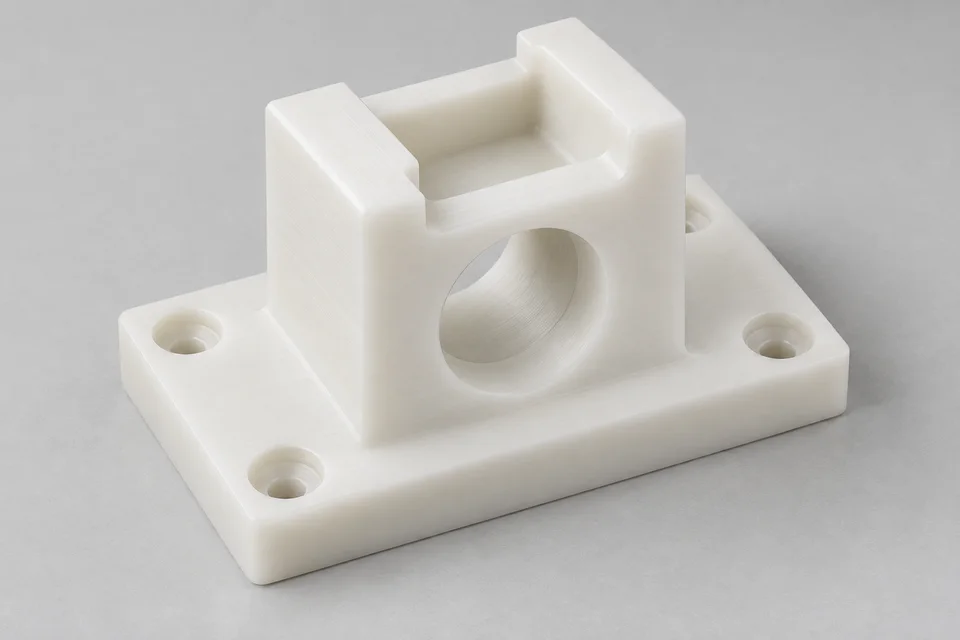Pièce en plastique technique usinée sur mesure — vue 1