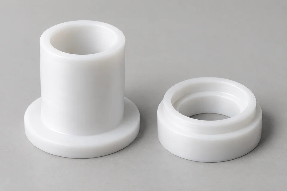Pièce en PTFE usinée sur mesure — vue 1