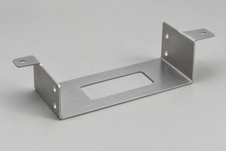 Pièce en tôle découpée et pliée sur mesure