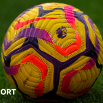 Premier League match ball used in the match between Nottingham Forest and Newcastle United