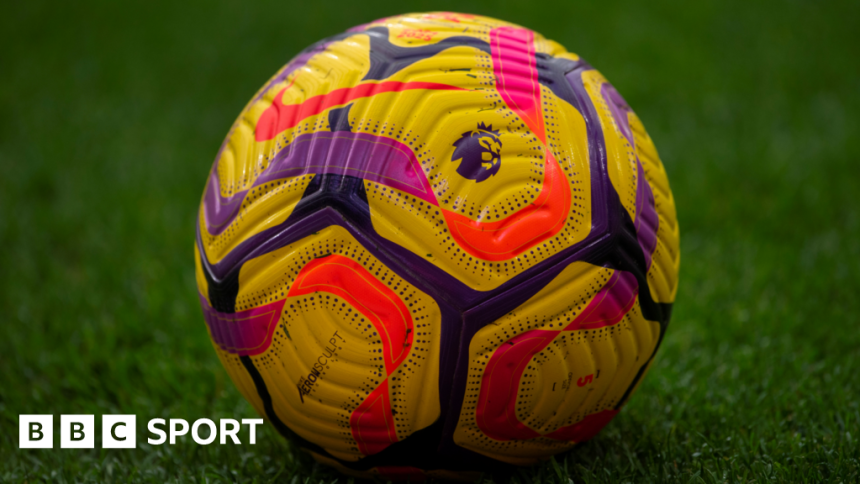 Premier League match ball used in the match between Nottingham Forest and Newcastle United