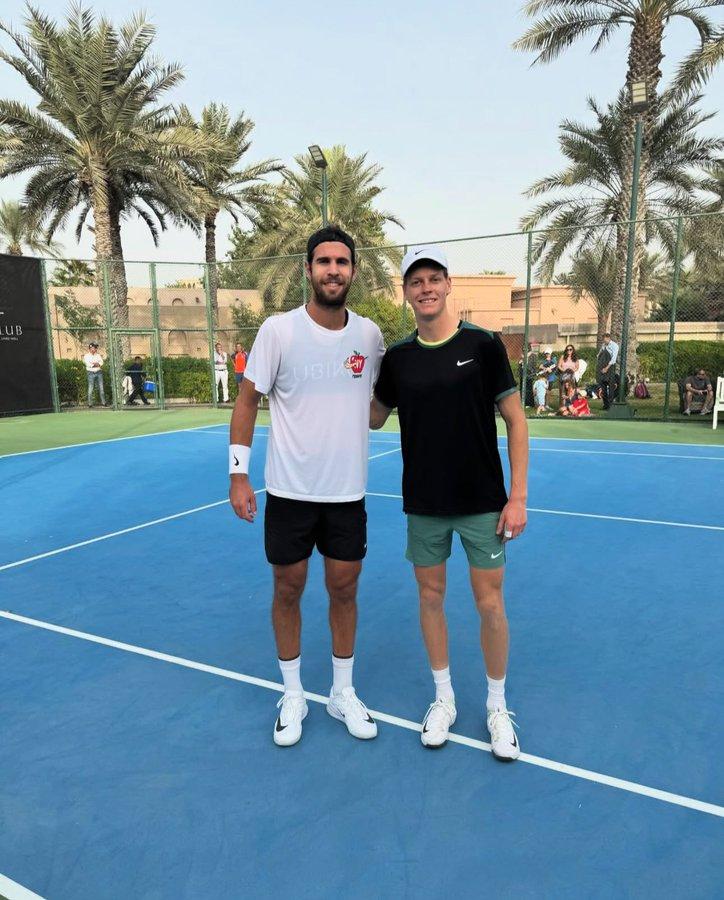 Sinner et Khachanov s’entraînent ensemble à Dubaï