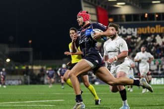 Vidéo. Champions Cup – L’essai de Louis Bielle-Biarrey après la folle relance de L’UBB depuis son en-but