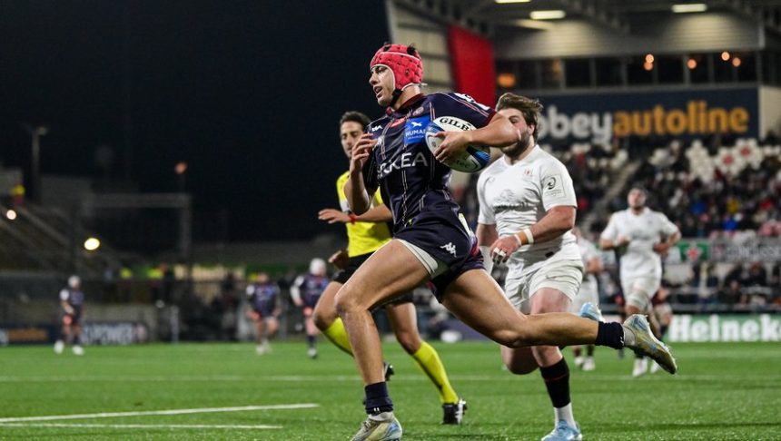 Vidéo. Champions Cup – L’essai de Louis Bielle-Biarrey après la folle relance de L’UBB depuis son en-but