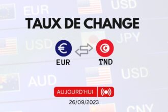 taux de change euro-tnd 26092023