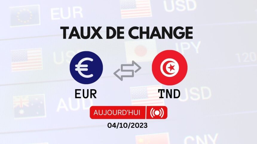 taux de change euro-tnd 04102023