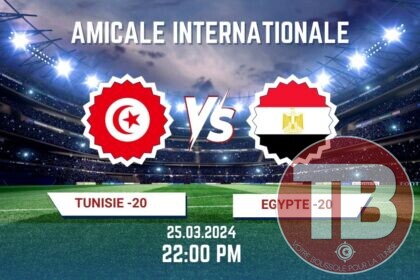 Rencontre Égypte-Tunisie U20 au tournoi amical d'Algérie