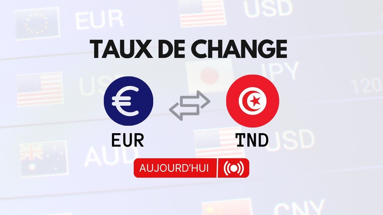 Taux de change Euro – Dinar Tunisien Aujourd’hui